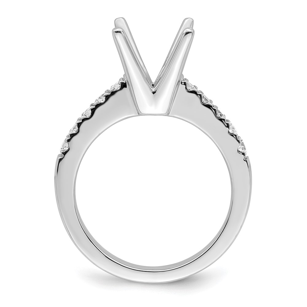 True Origin 14K White Gold 3/8 carat Lab Grown Diamond VS  D E F  Semi Mount Round Engagement Ring (RM2593E-200-WLD)