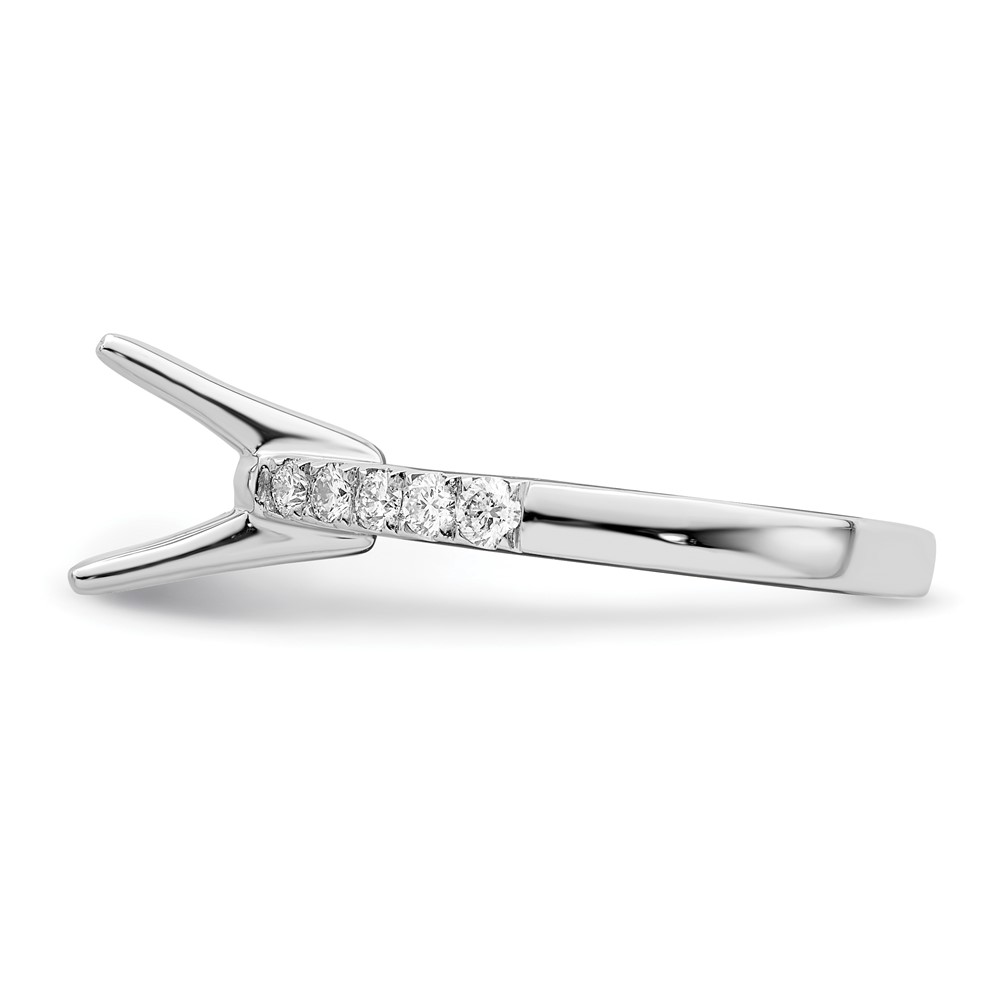 True Origin 14K White Gold 3/8 carat Lab Grown Diamond VS  D E F  Semi Mount Round Engagement Ring (RM2593E-200-WLD)