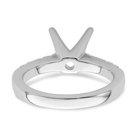 True Origin 14K White Gold 0.38 Carat Lab Grown Diamond VS+ F+ Semi-Mount Round Engagement Ring view 5