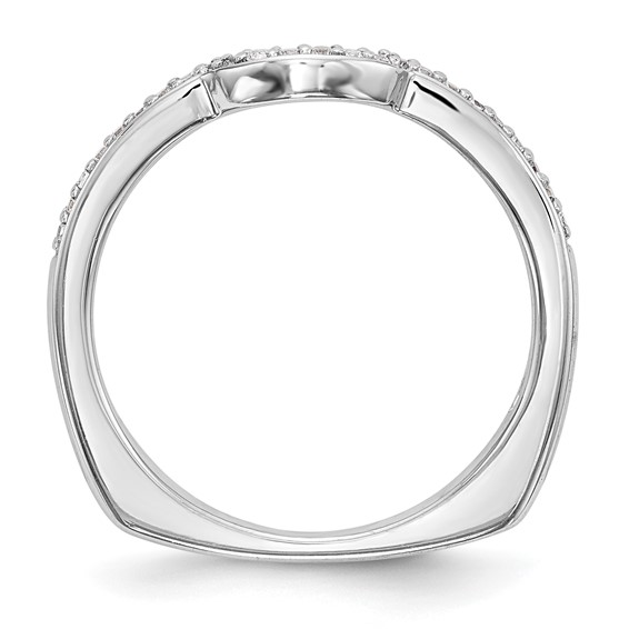 14k White Gold Diamond Wedding Band