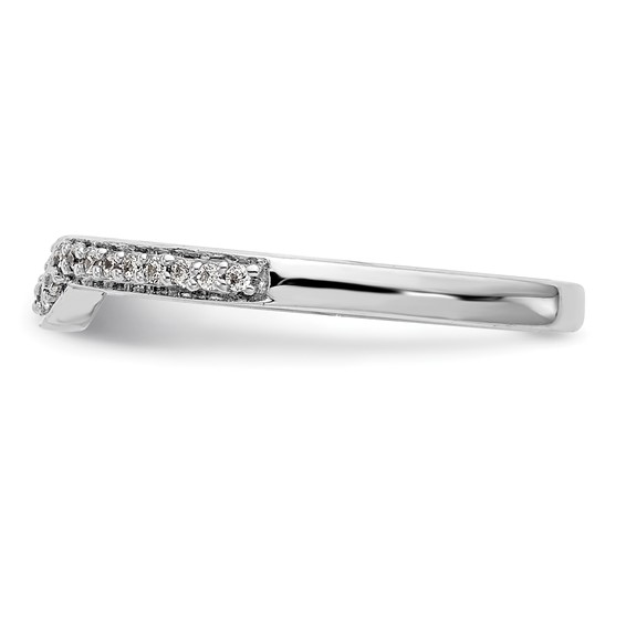 14k White Gold Diamond Wedding Band
