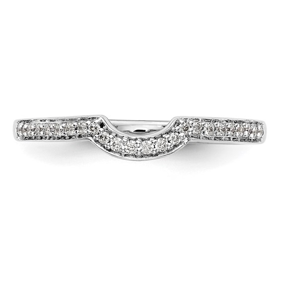 14k White Gold Diamond Wedding Band