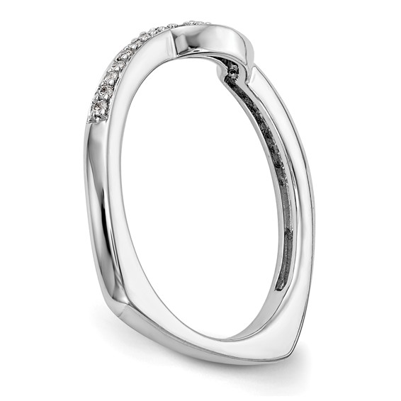 14k White Gold Diamond Wedding Band