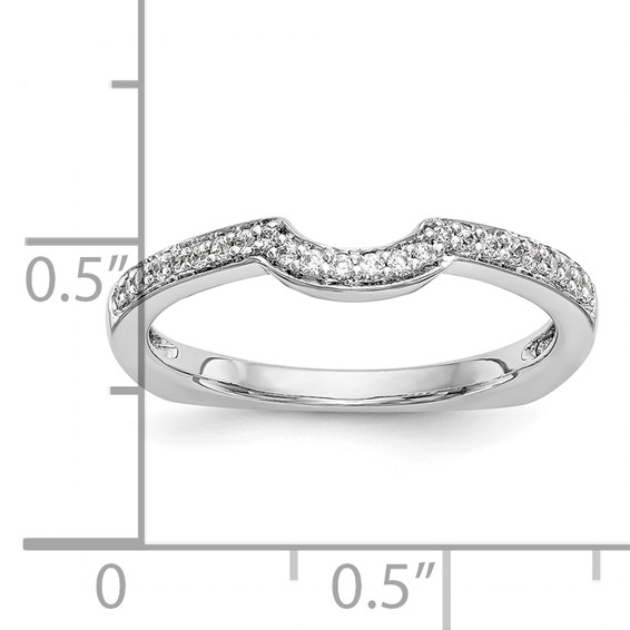 14k White Gold Diamond Wedding Band