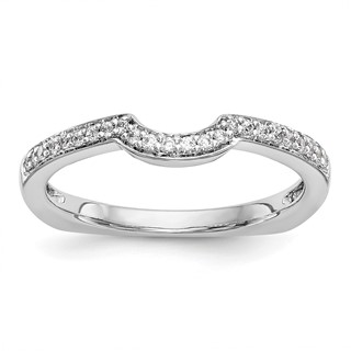 14k White Gold Diamond Wedding Band