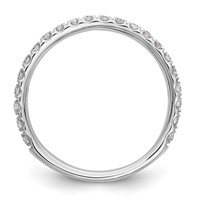 14K White Gold 0.38 Carat Lab Grown Diamond VS SI+ G+ Complete Wedding Band view 2