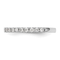 14K White Gold 0.38 Carat Lab Grown Diamond VS SI+ G+ Complete Wedding Band view 4