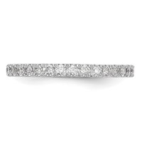 14K White Gold 0.38 Carat Lab Grown Diamond VS SI+ G+ Complete Wedding Band view 5