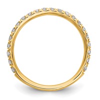 14K Yellow Gold 0.38 Carat Lab Grown Diamond VS SI+ G+ Complete Wedding Band view 2