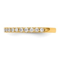 14K Yellow Gold 0.38 Carat Lab Grown Diamond VS SI+ G+ Complete Wedding Band view 5