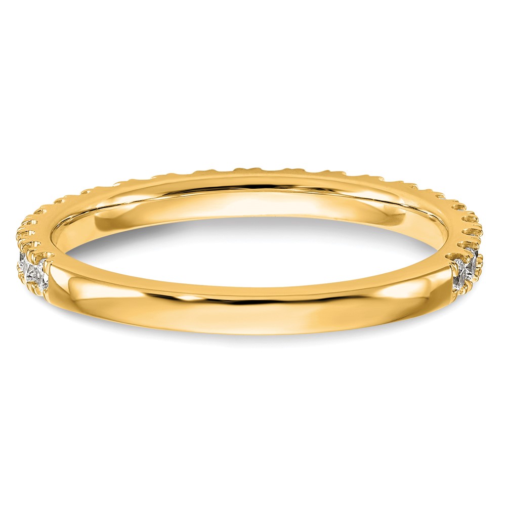 14k 3/8 carat Lab Grown Diamond VS/SI+ G+ Complete Wedding Band (RM2606B-040-7YLG)