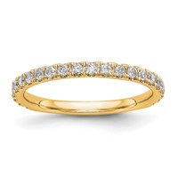 14K Yellow Gold 0.38 Carat Lab Grown Diamond VS SI+ G+ Complete Wedding Band view 1