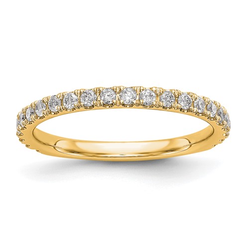 14K Yellow Gold 0.38 Carat Lab Grown Diamond VS SI+ G+ Complete Wedding Band