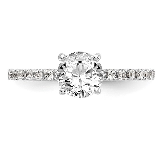 Peg Set Diamond Semi-mount Engagement Rings