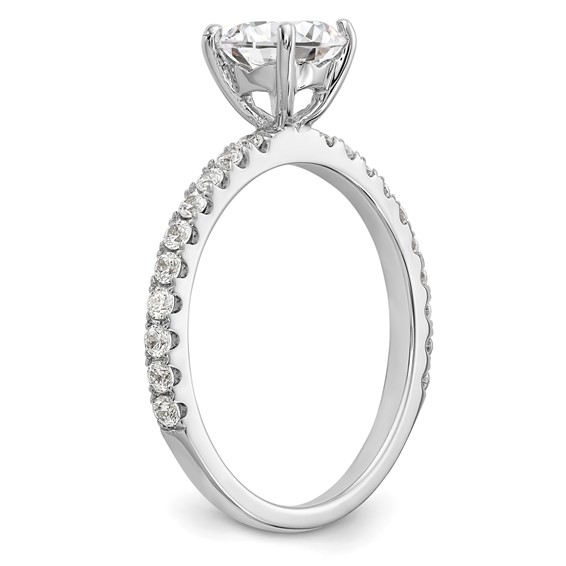 Peg Set Diamond Semi-mount Engagement Rings