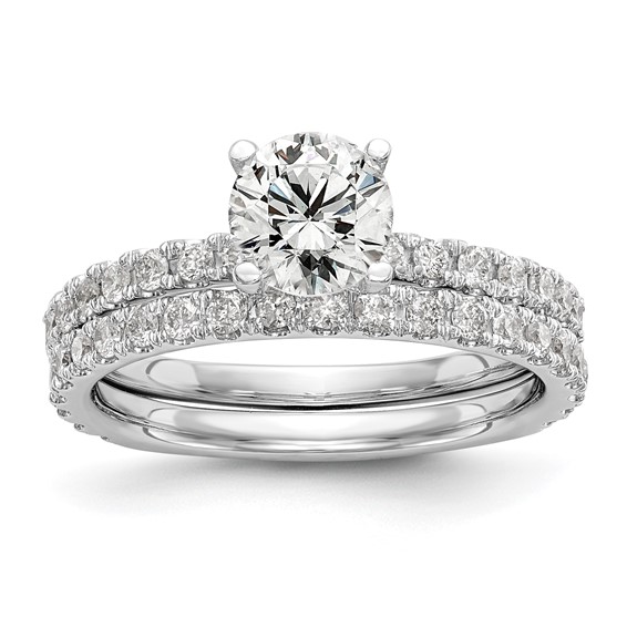 Peg Set Diamond Semi-mount Engagement Rings