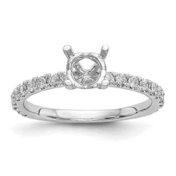 Peg Set Diamond Semi-mount Engagement Rings