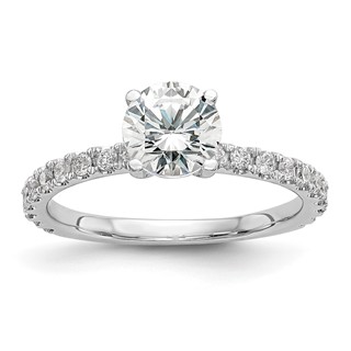 Peg Set Diamond Semi-mount Engagement Rings