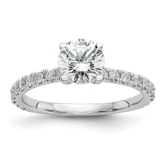 Peg Set Diamond Semi-mount Engagement Rings
