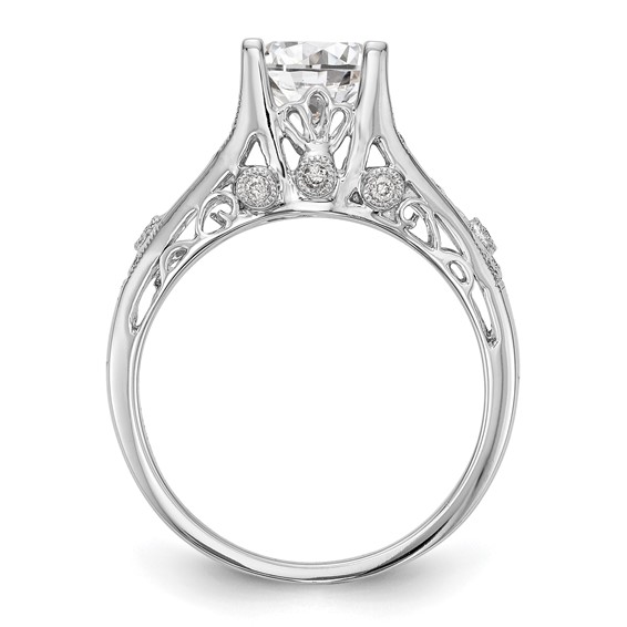 14K White Gold Engagement Ring Mounting
