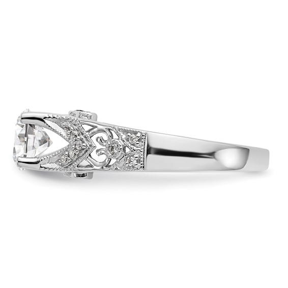 14K White Gold Engagement Ring Mounting