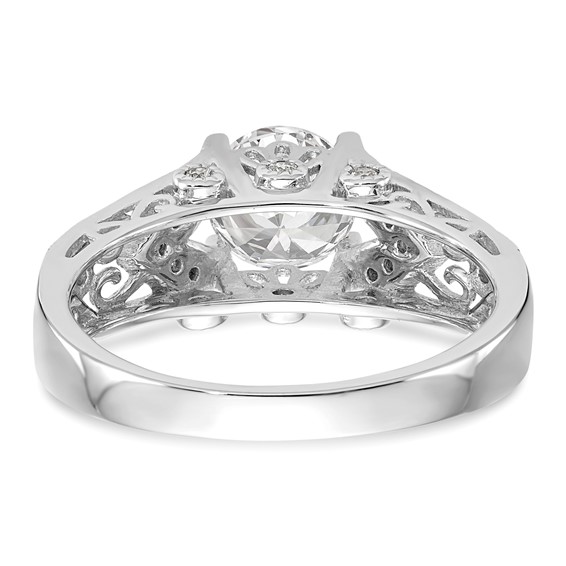 14K White Gold Engagement Ring Mounting