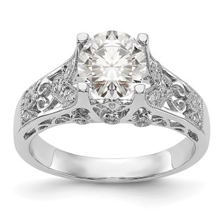 14K White Gold Engagement Ring Mounting