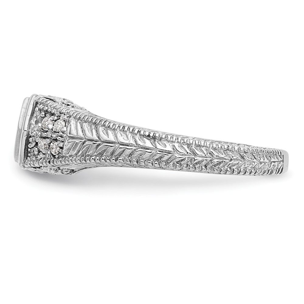 14k White Gold 1/5 carat Lab Grown Diamond VS/SI+ G+ Round Complete Shared Prong Engagement Ring (RM2628E-020-CWLG)