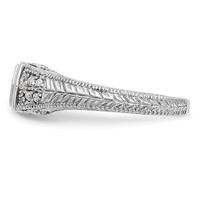 14K White Gold 0.20 Carat Lab Grown Diamond VS SI+ G+ Round Complete Shared Prong Engagement Ring view 4