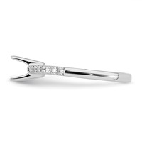 True Origin 14K White Gold 0.17 Carat Lab Grown Diamond VS+ F+ Semi-Mount Oval Engagment Ring view 3