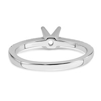 True Origin 14K White Gold 0.17 Carat Lab Grown Diamond VS+ F+ Semi-Mount Oval Engagment Ring view 5
