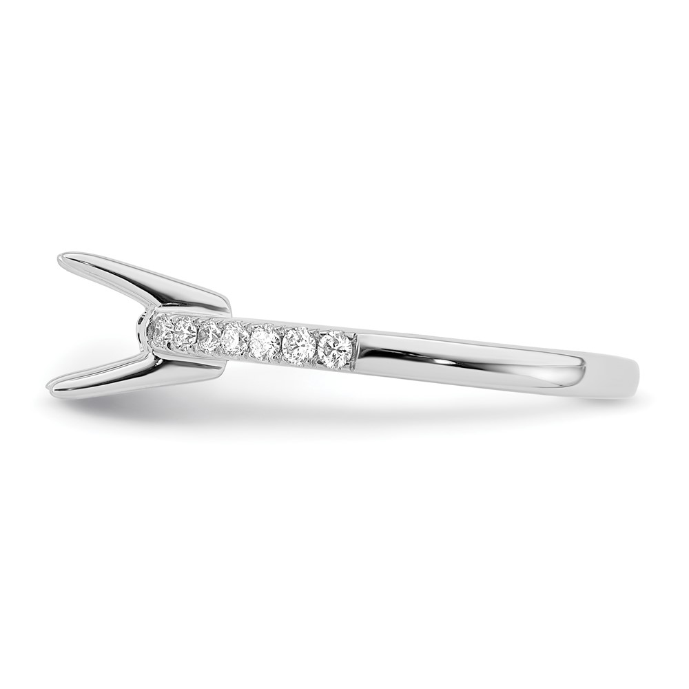 True Origin 14K White Gold 1/4 carat Lab Grown Diamond VS  D E F  Semi Mount Oval Engagement Ring (RM2635E-125-WLD)