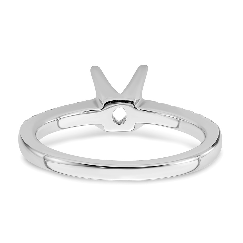 True Origin 14K White Gold 1/4 carat Lab Grown Diamond VS  D E F  Semi Mount Oval Engagement Ring (RM2635E-125-WLD)