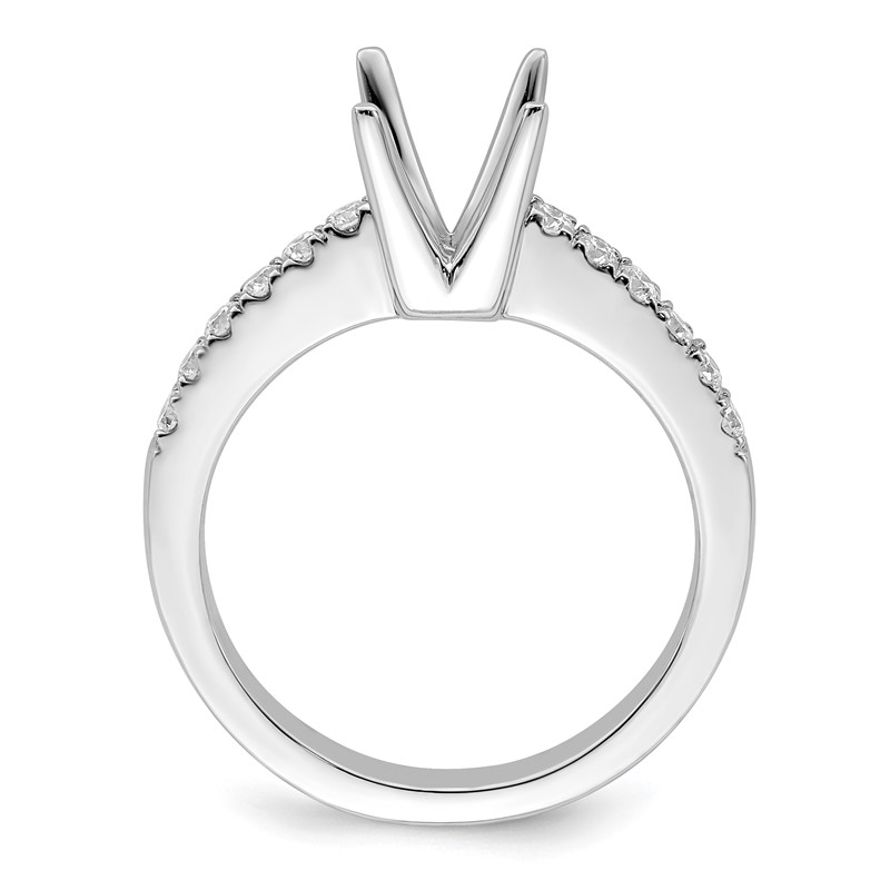 True Origin 14K White Gold 1/3 carat Lab Grown Diamond VS  D E F  Semi Mount Oval Engagement Ring