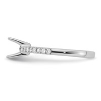 14K White Gold 0.17 Carat Lab Grown Diamond VS SI+ G+ Princess 0.75 Carat Center Semi Mount Engagement Ring view 3