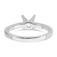 14K White Gold 0.17 Carat Lab Grown Diamond VS SI+ G+ Princess 0.75 Carat Center Semi Mount Engagement Ring view 5