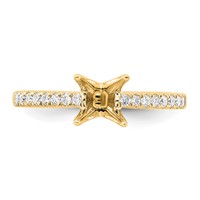 True Origin 14K Yellow Gold 0.17 Carat Lab Grown Diamond VS+ F+ Semi-Mount Princess Engagement Ring view 4