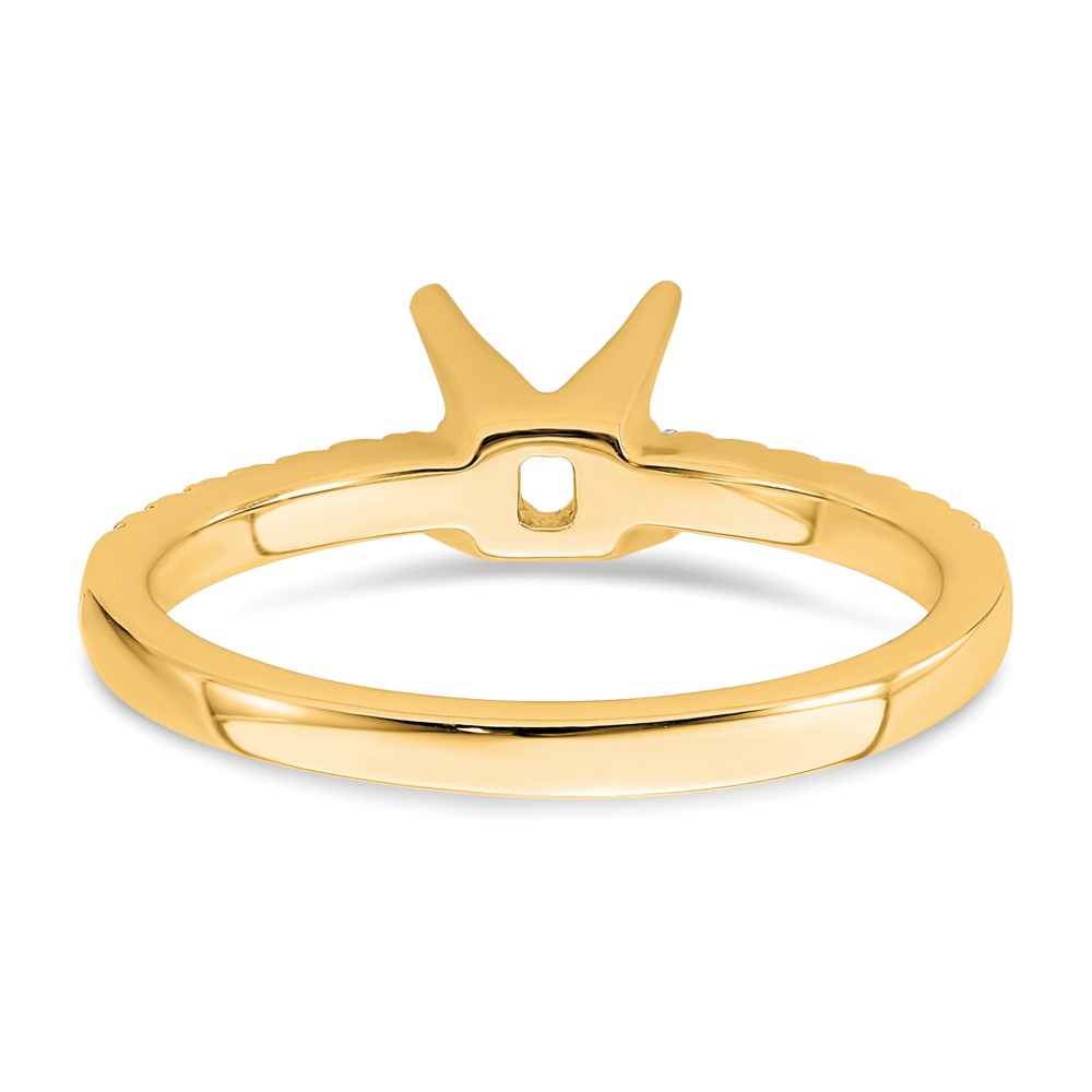 True Origin 14K 1/6 carat Lab Grown Diamond VS  D E F Semi Mount Princess Engagement Ring (RM2636E-075-YLD)