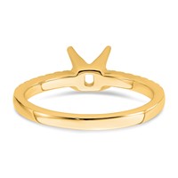 True Origin 14K Yellow Gold 0.17 Carat Lab Grown Diamond VS+ F+ Semi-Mount Princess Engagement Ring view 5