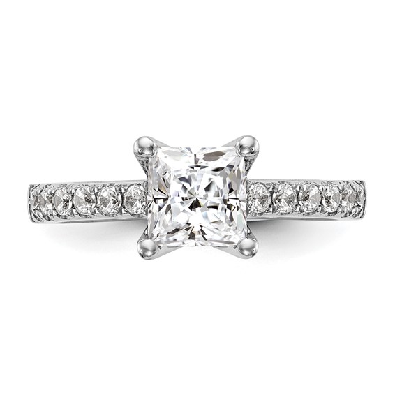 14K White Gold Engagement Ring Mounting