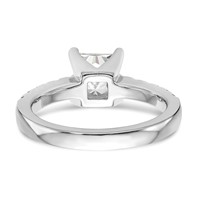True Origin 14K White Gold 0.20 Carat Lab Grown Diamond VS+ F+ Semi-Mount Princess Engagement Ring view 5