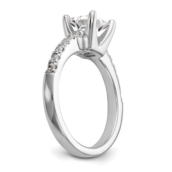 14K White Gold Engagement Ring Mounting