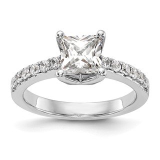14K White Gold Engagement Ring Mounting