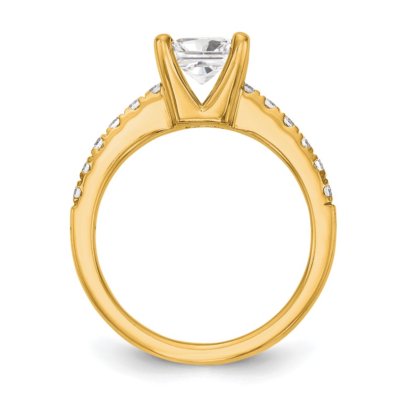 True Origin 14K 1/5 carat Lab Grown Diamond VS  D E F  Semi Mount Princess Engagement Ring