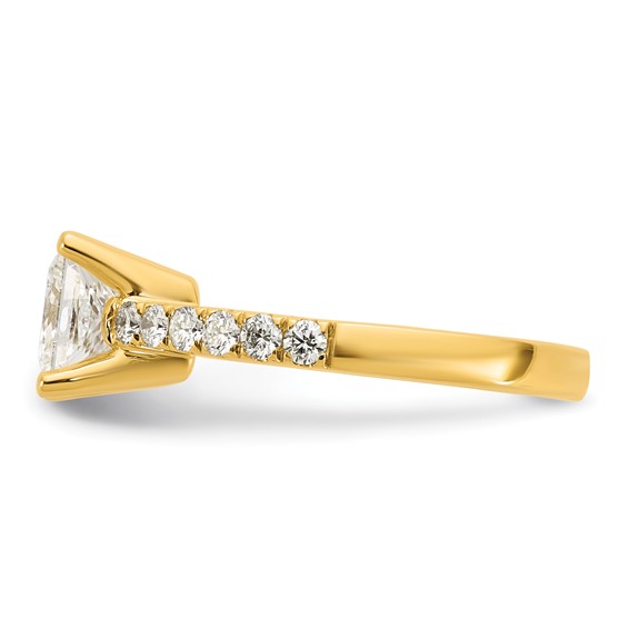 True Origin 14K Yellow Gold 1 1/2 carat IGI Certified Lab Grown Diamond VS+ F+ Complete Princess Engagement Ring