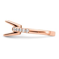 True Origin 14K Rose Gold 0.38 Carat Lab Grown Diamond VS+ F+ Semi-Mount Princess Engagement Ring view 3