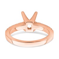 True Origin 14K Rose Gold 0.38 Carat Lab Grown Diamond VS+ F+ Semi-Mount Princess Engagement Ring view 5