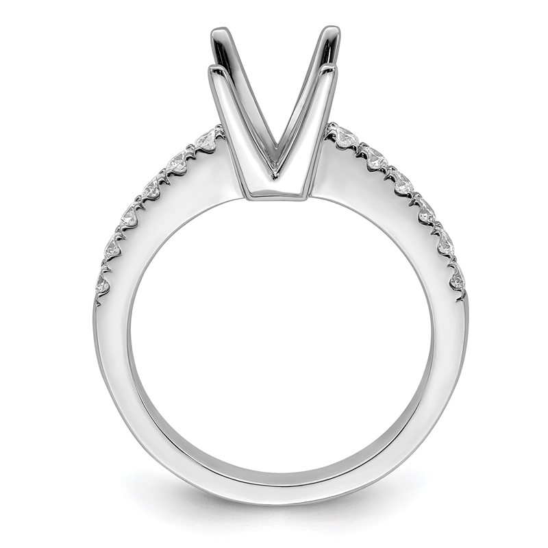 True Origin 14K White Gold 3/8 carat Lab Grown Diamond VS  D E F  Semi Mount Princess Engagement Ring