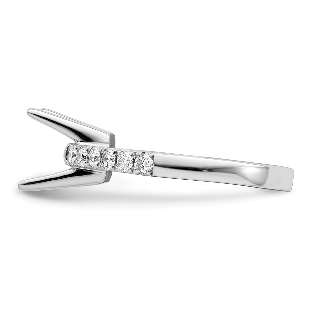True Origin 14K White Gold 3/8 carat Lab Grown Diamond VS  D E F  Semi Mount Princess Engagement Ring (RM2636E-150-WLD)