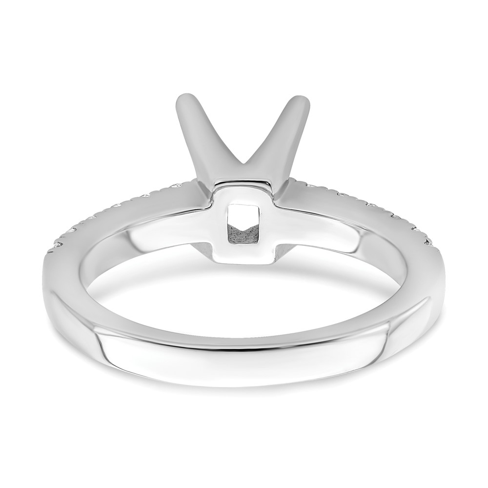 True Origin 14K White Gold 3/8 carat Lab Grown Diamond VS  D E F  Semi Mount Princess Engagement Ring (RM2636E-150-WLD)